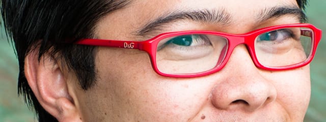 Vong Show Headshot Red Glasses Gay Asian Gaysian Standup Stand Up Comedian Comedy Canadian Funny LOL Haha