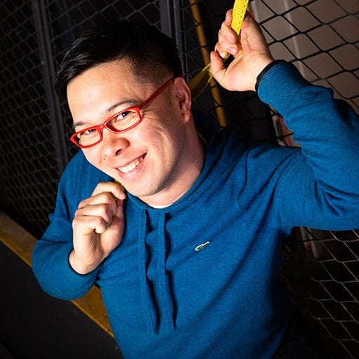 Vong Show Headshot Red Glasses Gay Asian Gaysian Standup Stand Up Comedian Comedy Canadian Funny LOL Haha